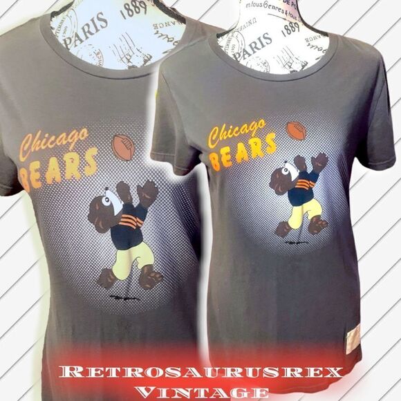 Retro Sport Tops - Vintage 1990's Chicago Bears NFL Retro Sport Women’s Throwback T Shirt Large